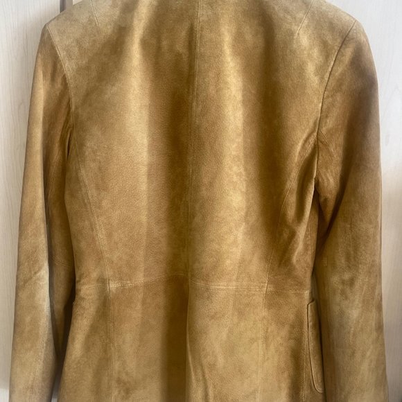Kenneth Cole Reaction Jacket Women's Small Light Brown Suede Normcore Business - Picture 8 of 8